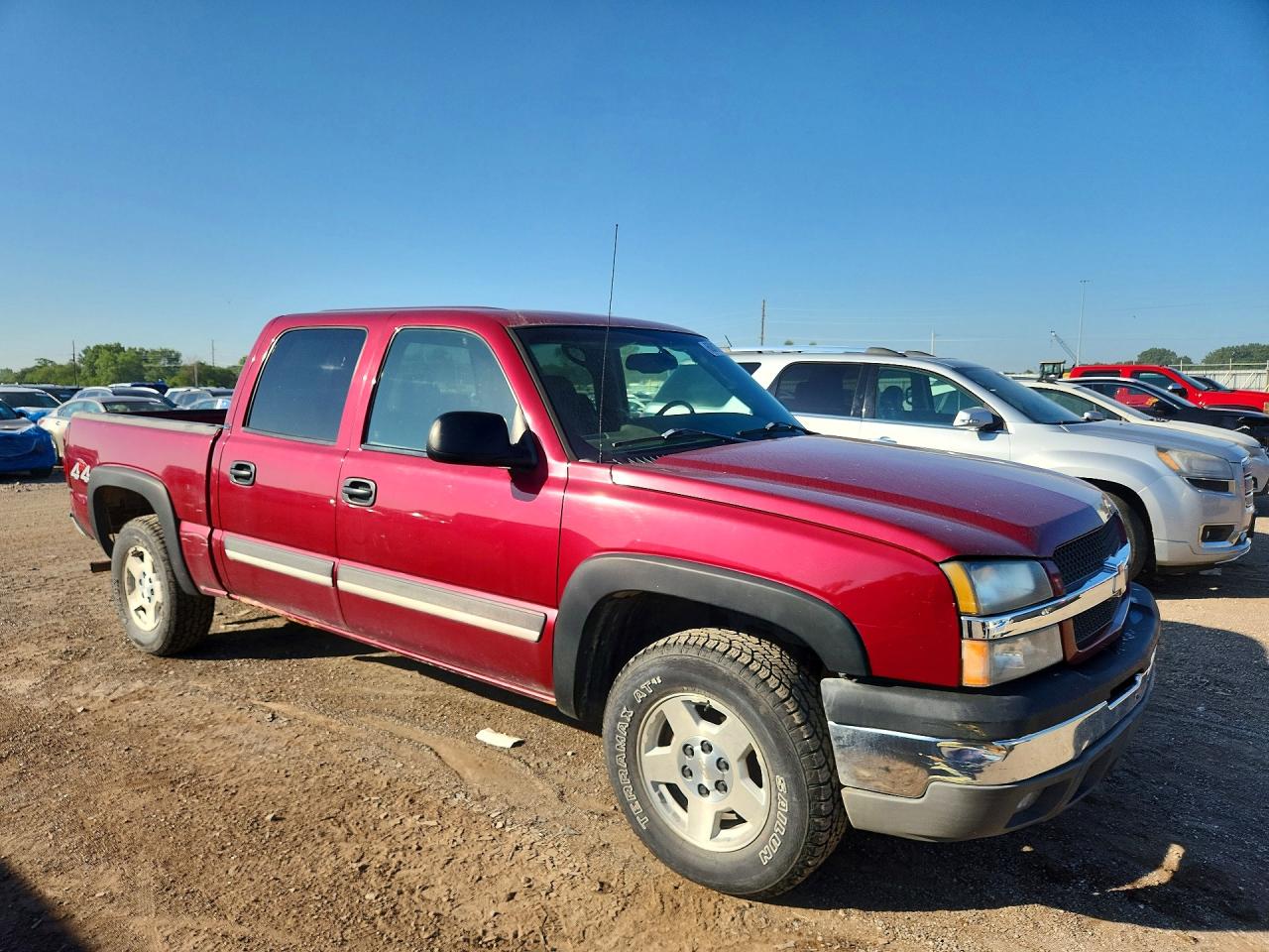 2005 Chevrolet Silverado K1500 Red vin: 2GCEK13T151216706