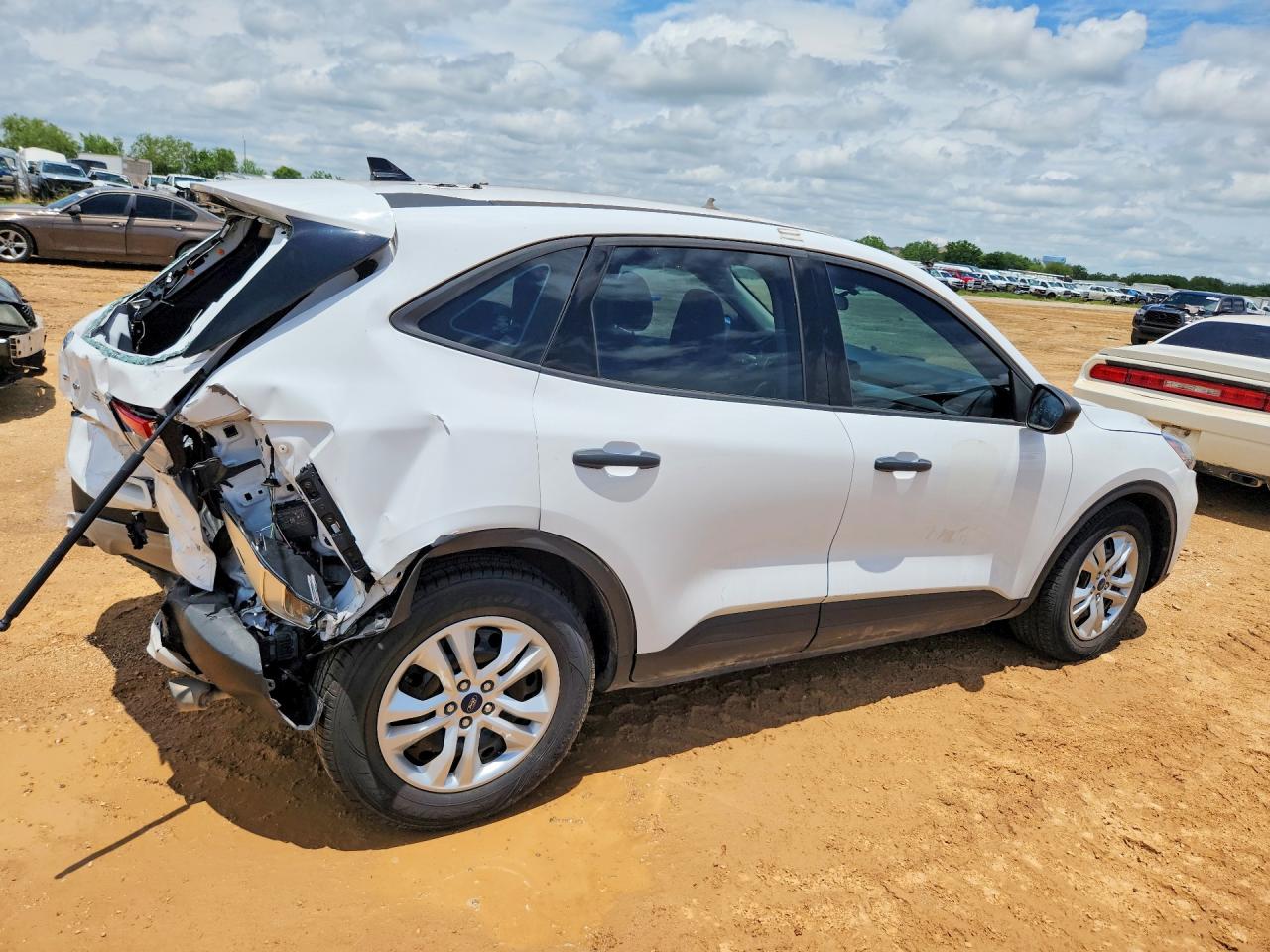 2020 Ford Escape S White vin: 1FMCU0F62LUA12060