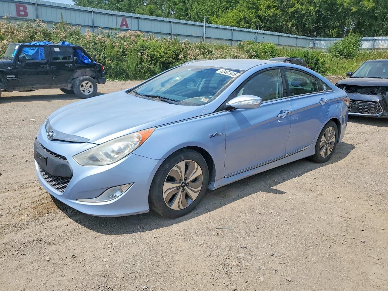 2013 Hyundai Sonata Hybrid Blue vin: KMHEC4A48DA079998