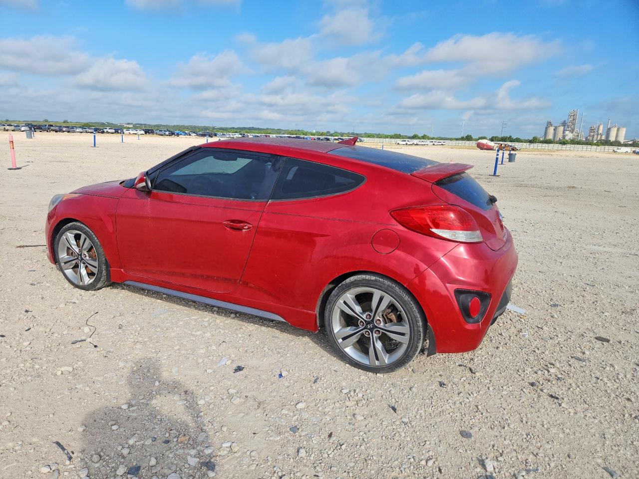 2015 Hyundai Veloster Turbo Red vin: KMHTC6AE6FU240698