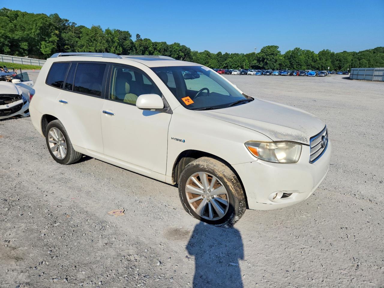 2008 Toyota Highlander Hybrid Limited White vin: JTEEW44A782004766