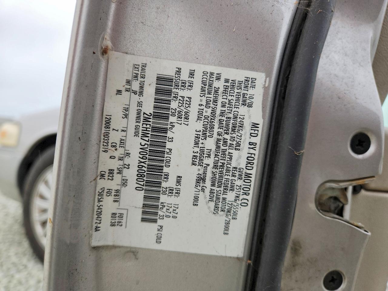 2009 Mercury Grand Marquis Ls Silver vin: 2MEHM75V09X608070