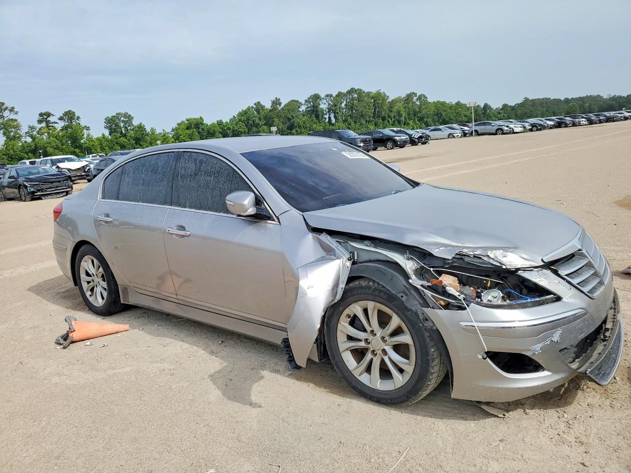 2013 Hyundai Genesis 3.8l Gray vin: KMHGC4DD6DU248130