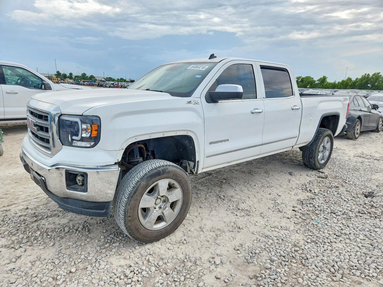 2014 Gmc Sierra K1500 Slt White vin: 3GTU2VEC1EG187036
