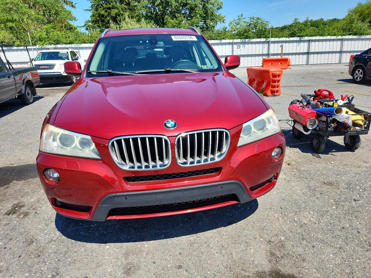 2011 Bmw X3 Xdrive28i Maroon vin: 5UXWX5C57BL704741