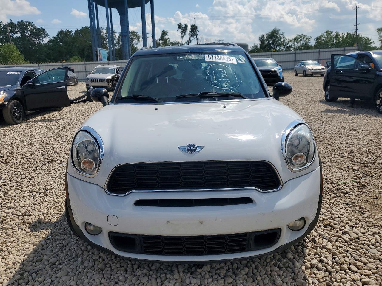 2014 Mini Cooper S Countryman White vin: WMWZC5C53EWP37469
