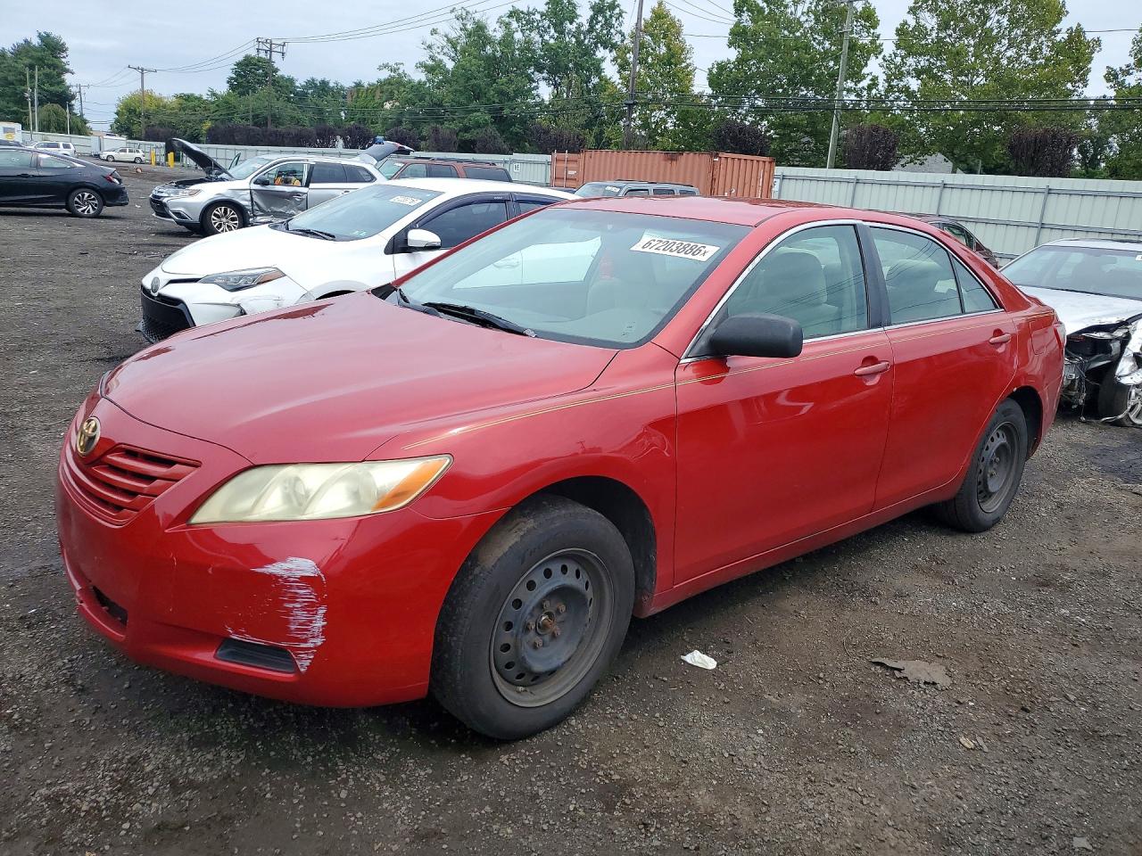 2007 Toyota Camry Le Красный vin: JTNBE46K673036290