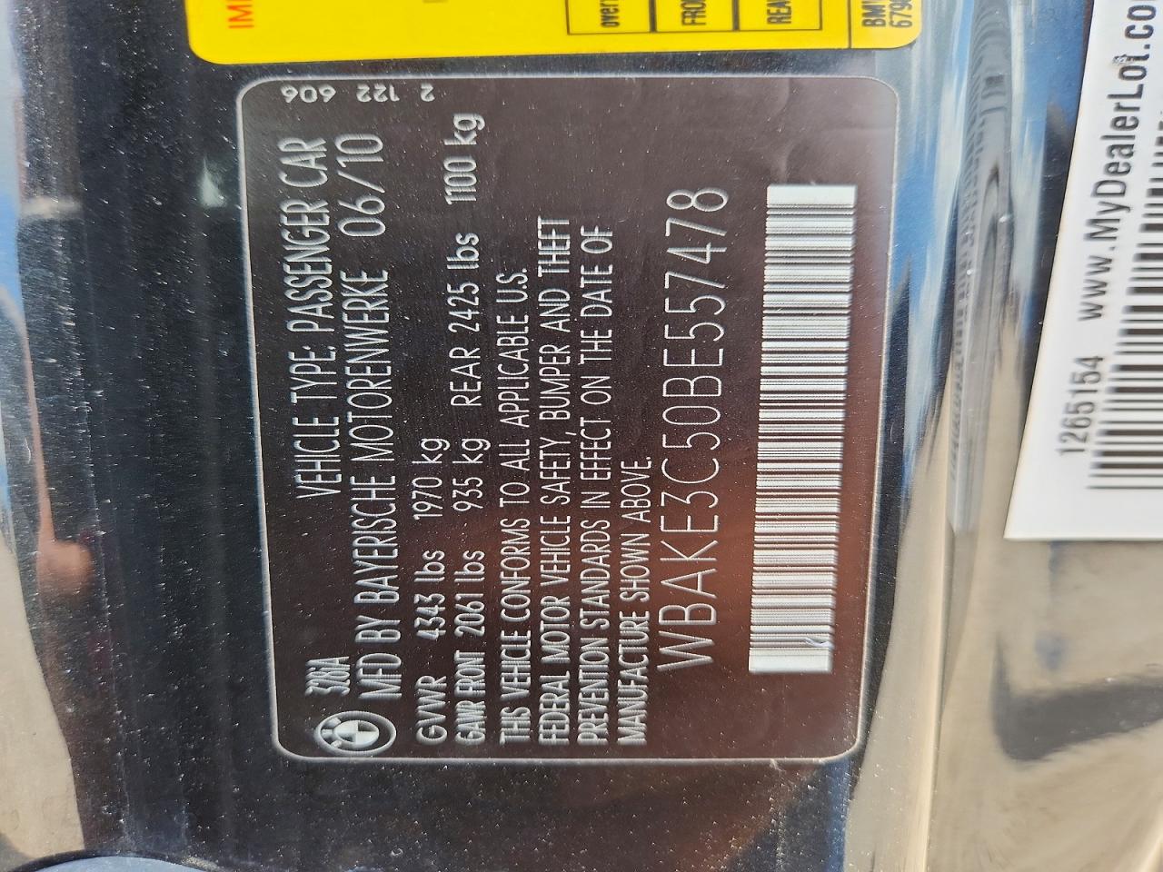 2011 Bmw 328 I Black vin: WBAKE3C50BE557478