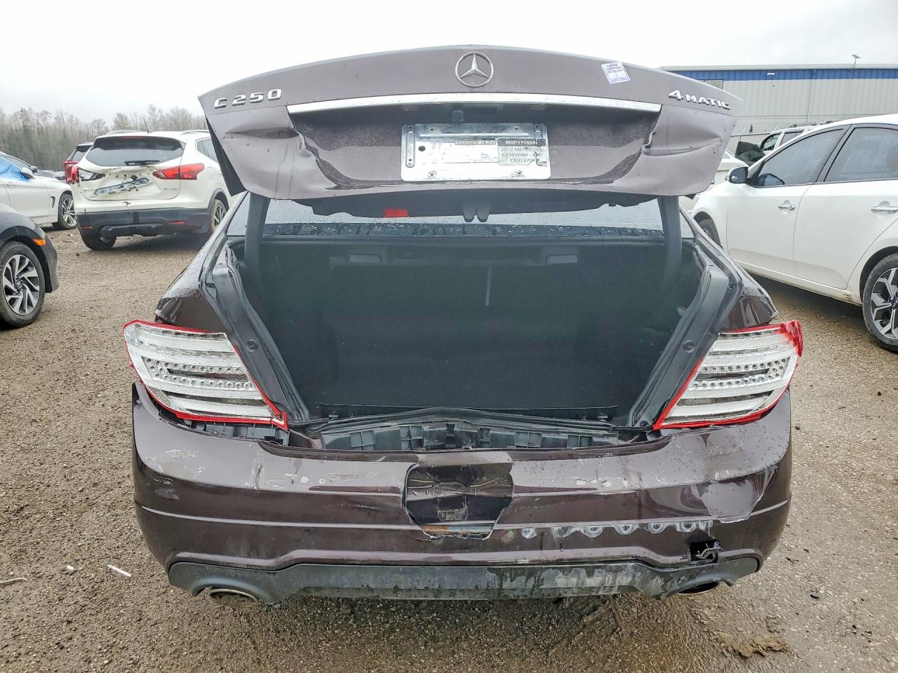 2012 Mercedes-benz C 250 4matic Brown vin: WDDGF8FB7CF913706