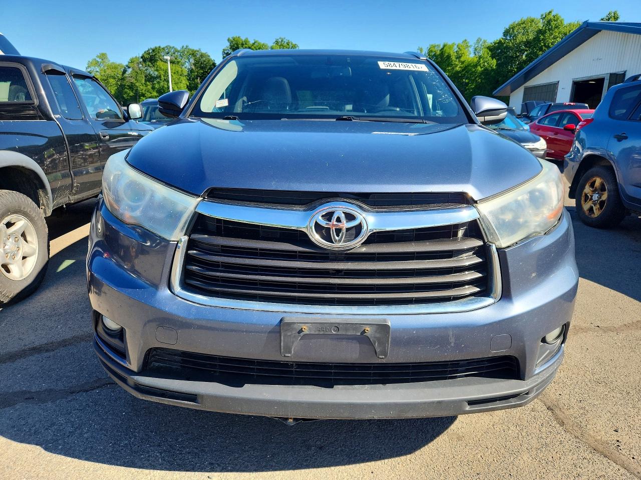 2015 Toyota Highlander Xle Blue vin: 5TDJKRFH4FS129140