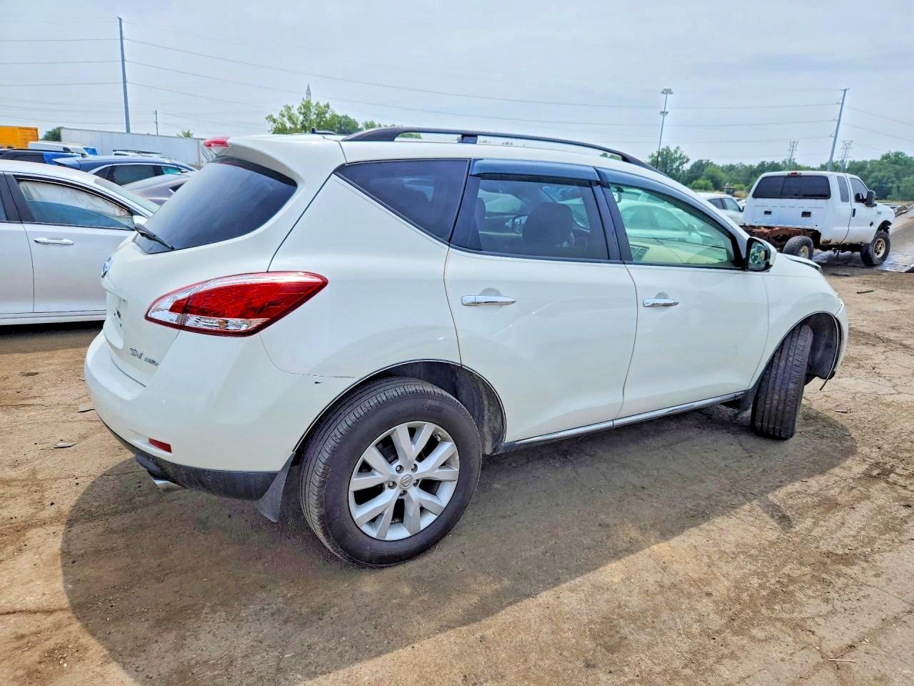 2014 Nissan Murano Sv White vin: JN8AZ1MW3EW530499