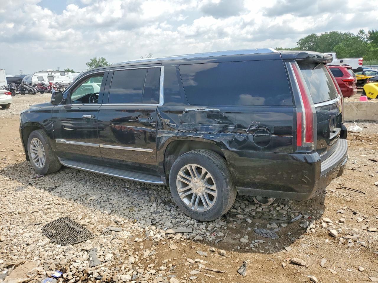 2015 Cadillac Escalade Esv Black vin: 1GYS4RKJXFR590620
