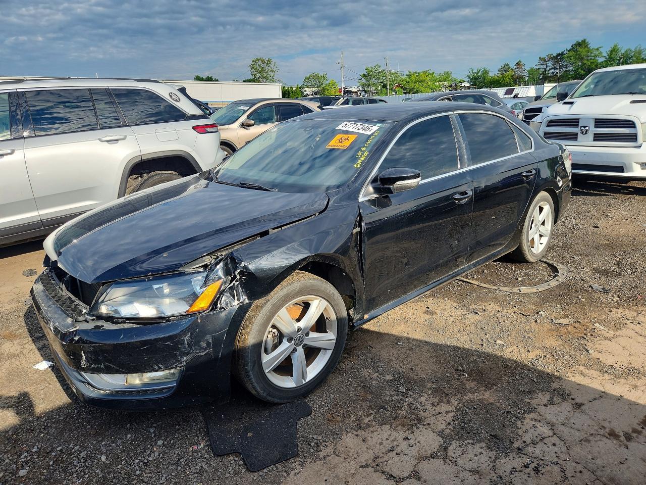 2015 Volkswagen Passat S Black vin: 1VWAT7A38FC116581