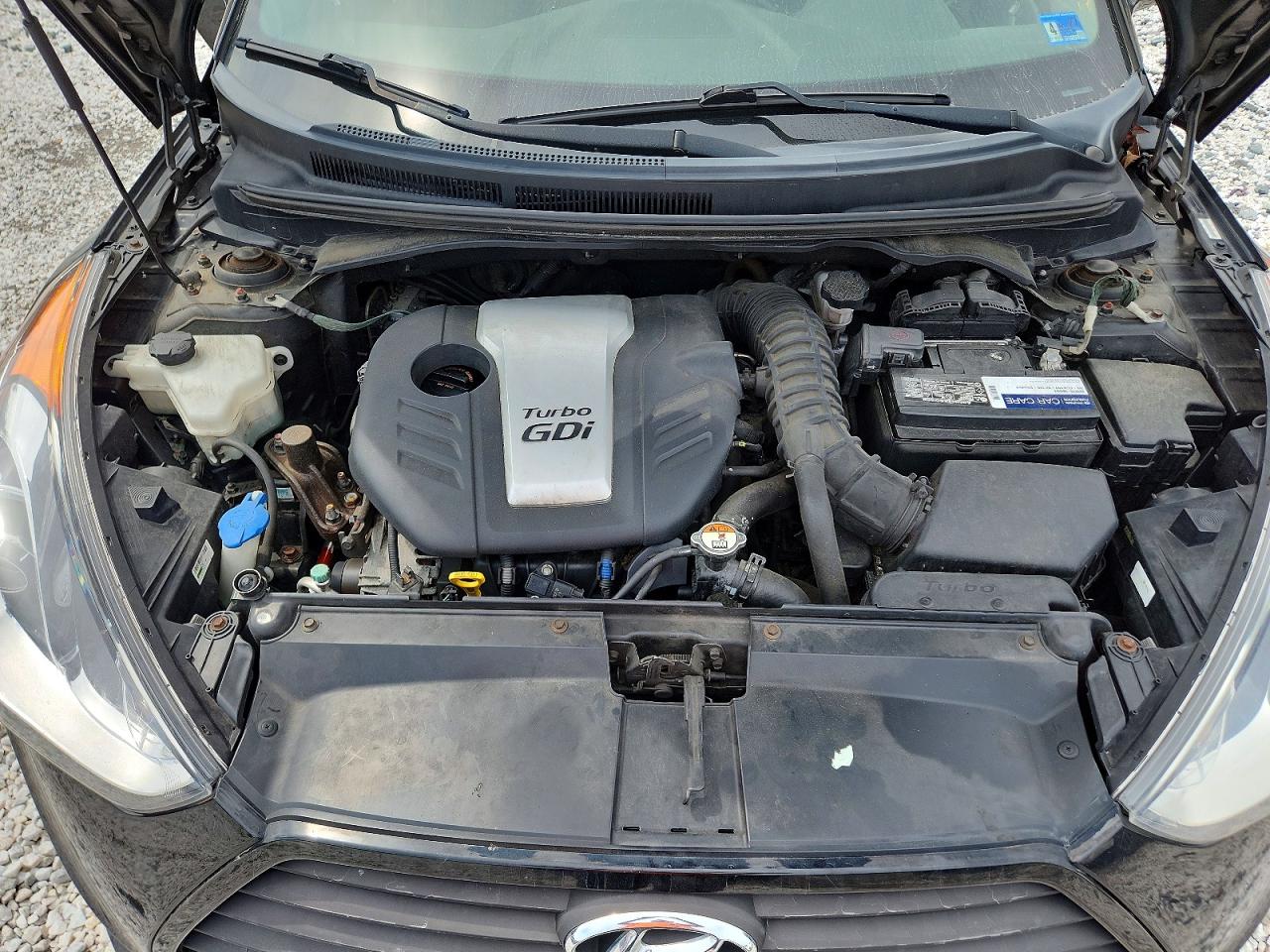 2013 Hyundai Veloster Turbo Black vin: KMHTC6AE8DU126117