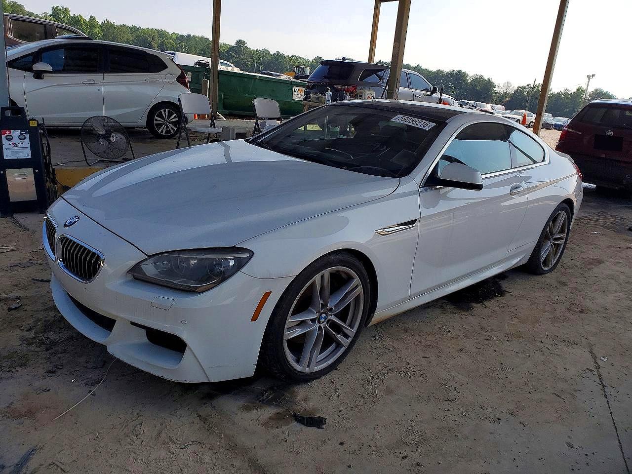 2012 Bmw 650 I White vin: WBALX3C52CDV77530