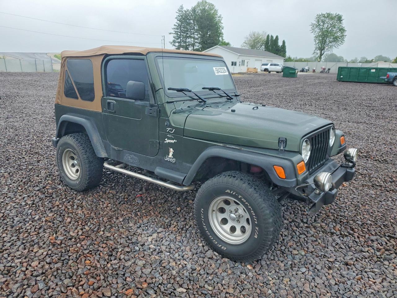1998 Jeep Wrangler / Tj Sport Green vin: 1J4FY19S9WP786680