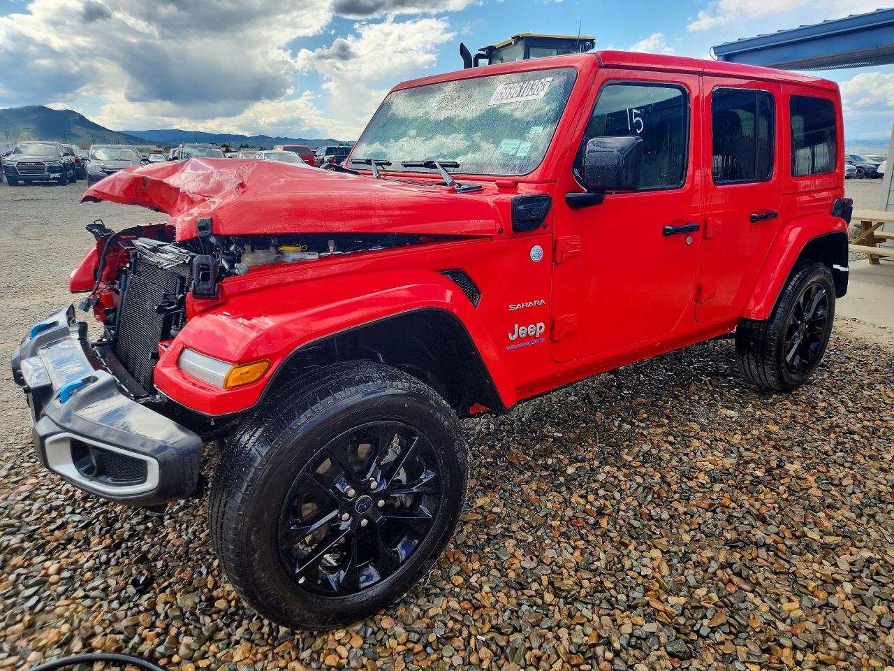 2024 Jeep Wrangler Sahara 4xe Red vin: 1C4RJXP64RW271001