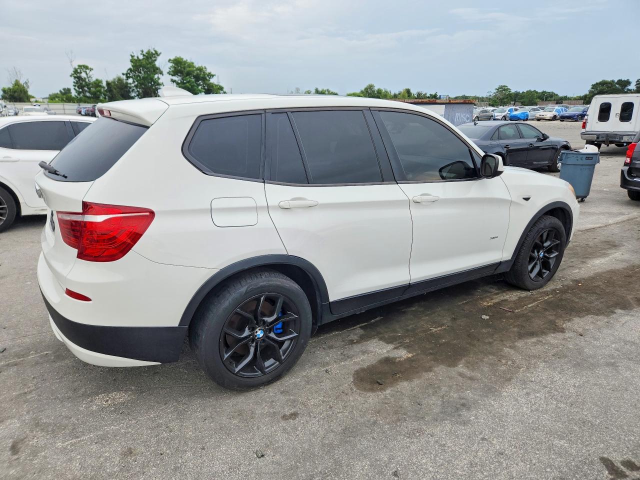 2013 Bmw X3 Xdrive28i White vin: 5UXWX9C50D0D01151