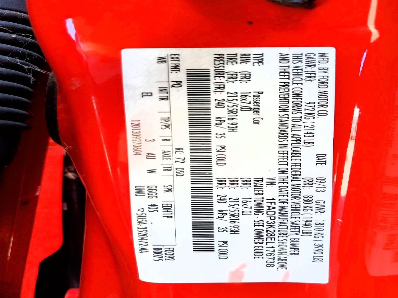 2014 Ford Focus Se Red vin: 1FADP3K28EL176738