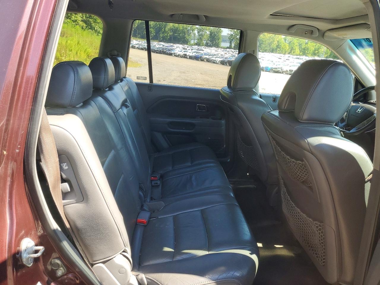 2008 Honda Pilot Exl Maroon vin: 5FNYF185X8B012659