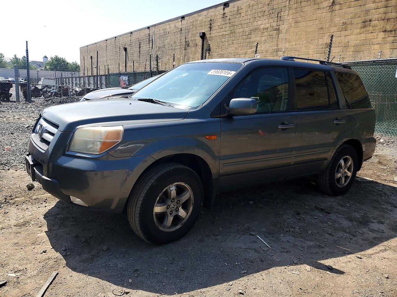 2007 Honda Pilot Exl Gray vin: 2HKYF18667H504596
