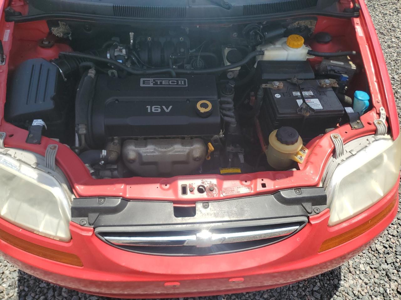 2008 Chevrolet Aveo Base Red vin: KL1TD666X8B255424