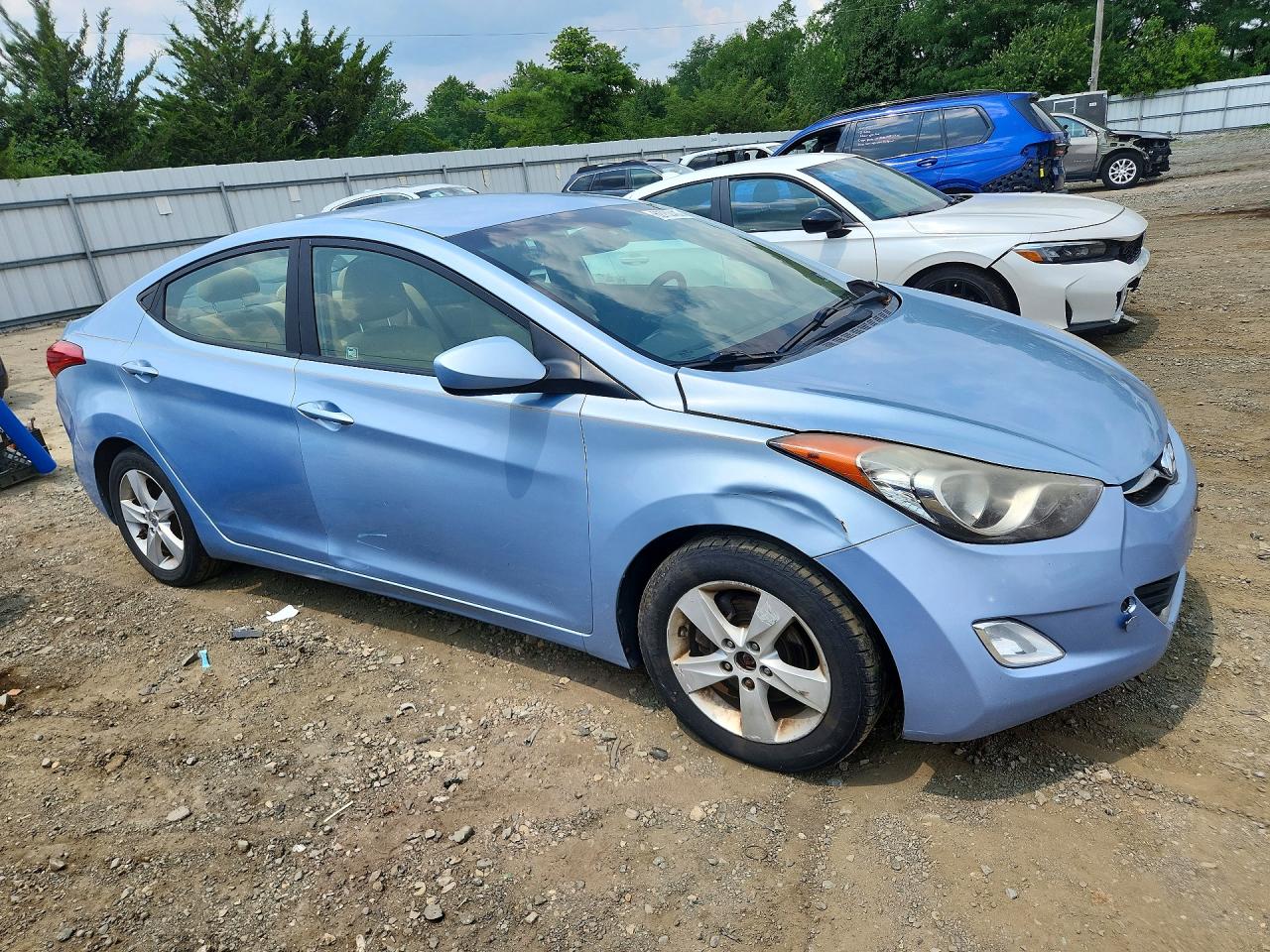 2012 Hyundai Elantra Gls Blue vin: KMHDH4AE7CU318914