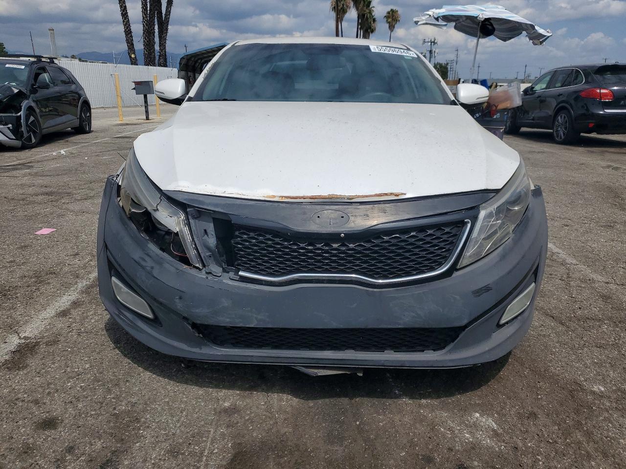 2014 Kia Optima Lx White vin: 5XXGM4A74EG337797
