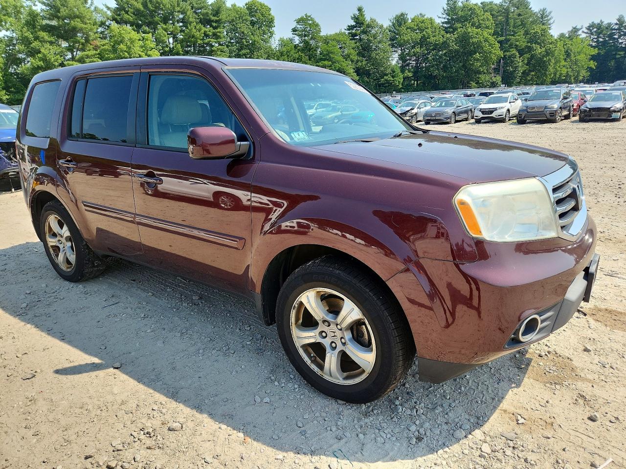 2013 Hond Pilot Burgundy vin: 5FNYF4H55DB021703