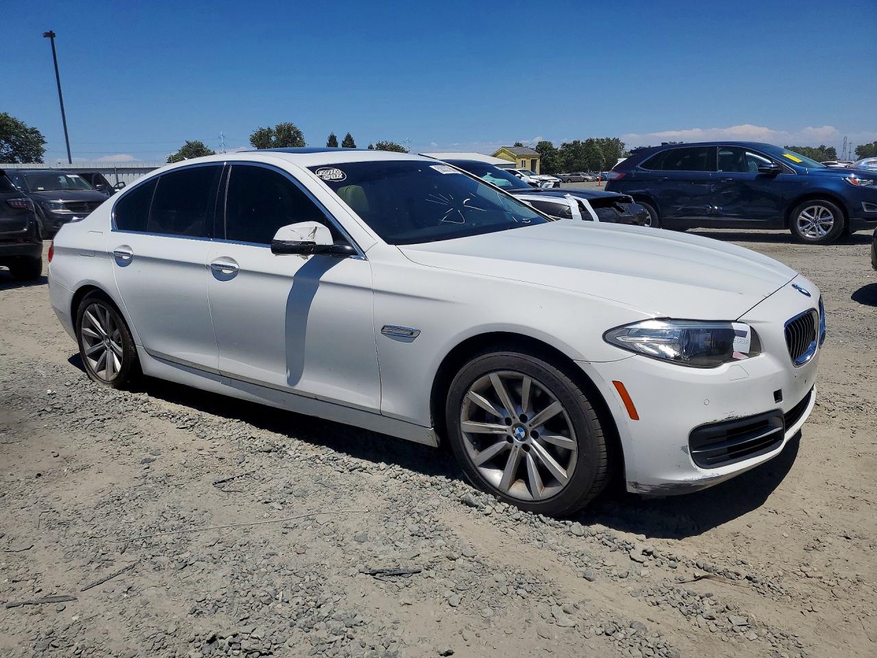 2014 Bmw 535 I White vin: WBA5B1C55ED475010