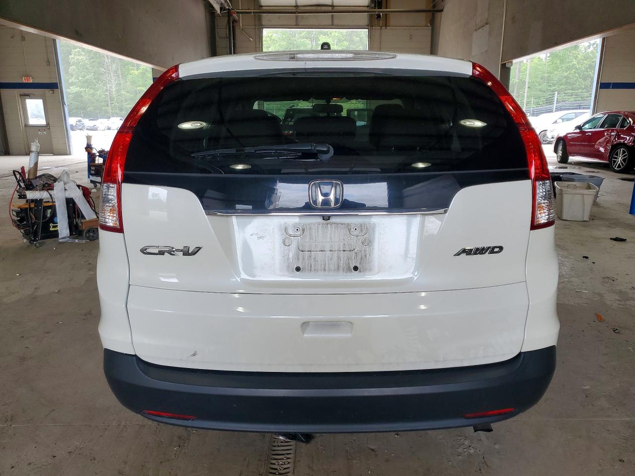 2014 Honda Cr-v Ex White vin: 5J6RM4H5XEL070074