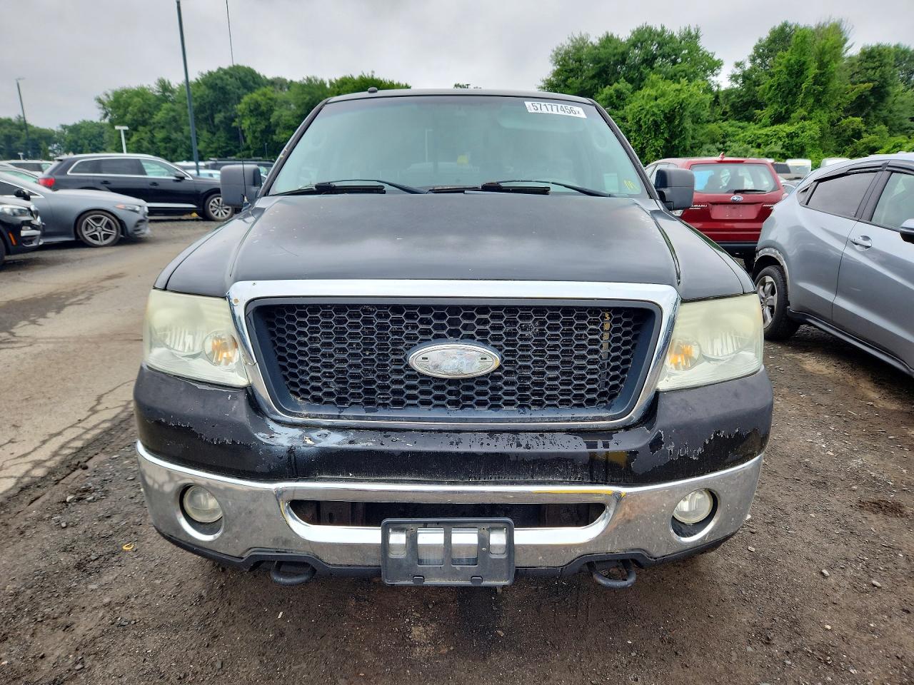 2007 Ford F150 Black vin: 1FTPX14587FB66912