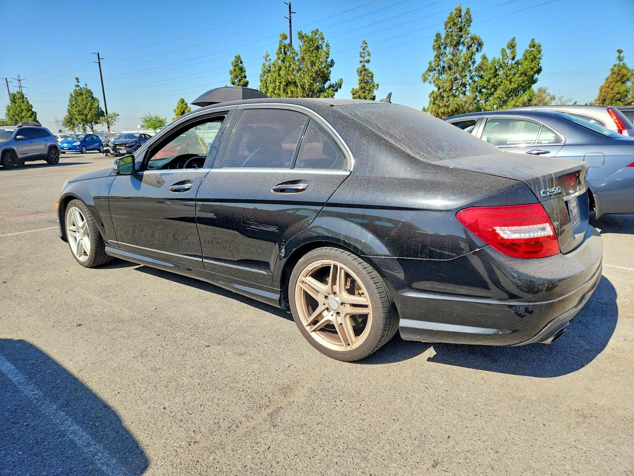 2013 Mercedes-benz C 250 Black vin: WDDGF4HB3DR257896