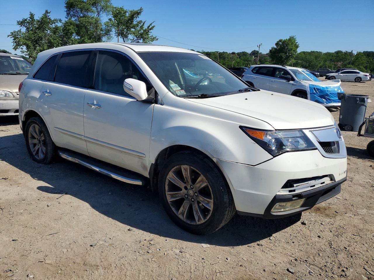 2011 Acura Mdx Advance White vin: 2HNYD2H55BH519539