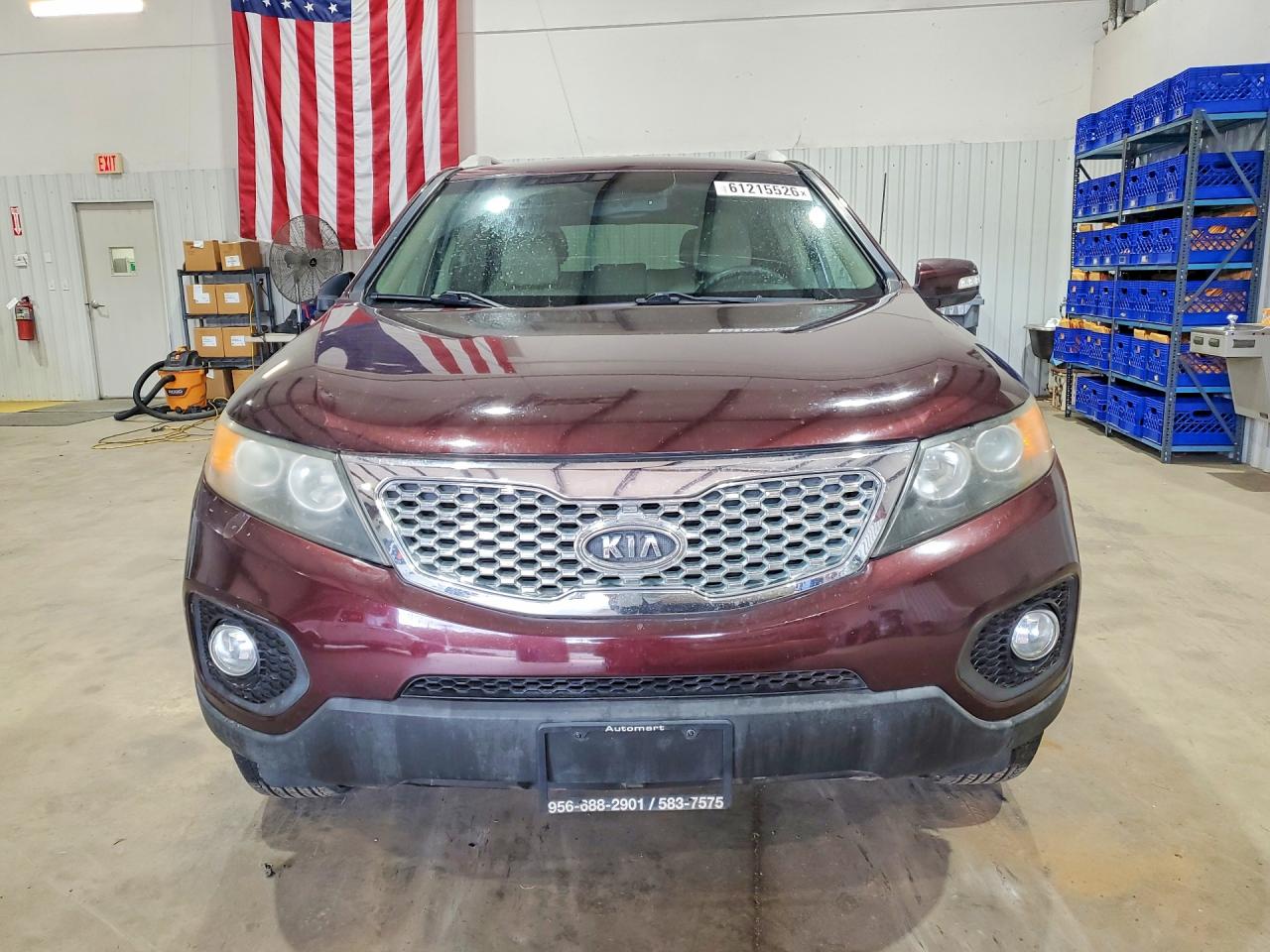 2012 Kia Sorento Lx Maroon vin: 5XYKT3A62CG294634