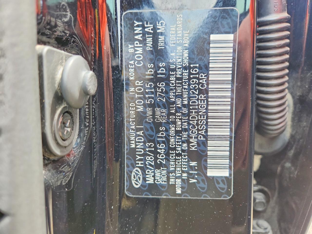 2013 Hyundai Genesis 5.0l Black vin: KMHGC4DH1DU239161