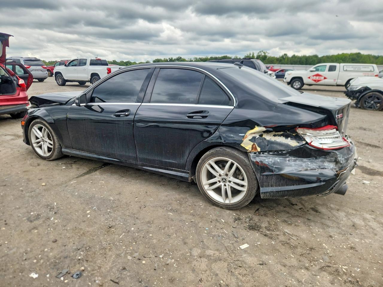 2013 Mercedes-benz C 300 4matic Black vin: WDDGF8AB0DR301550