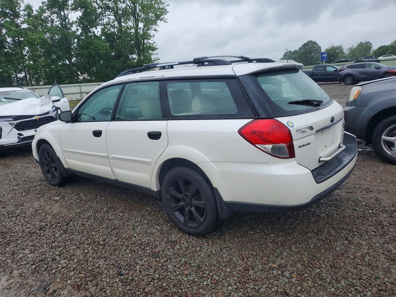 2008 Subaru Outback 2.5i White vin: 4S4BP61C387364721