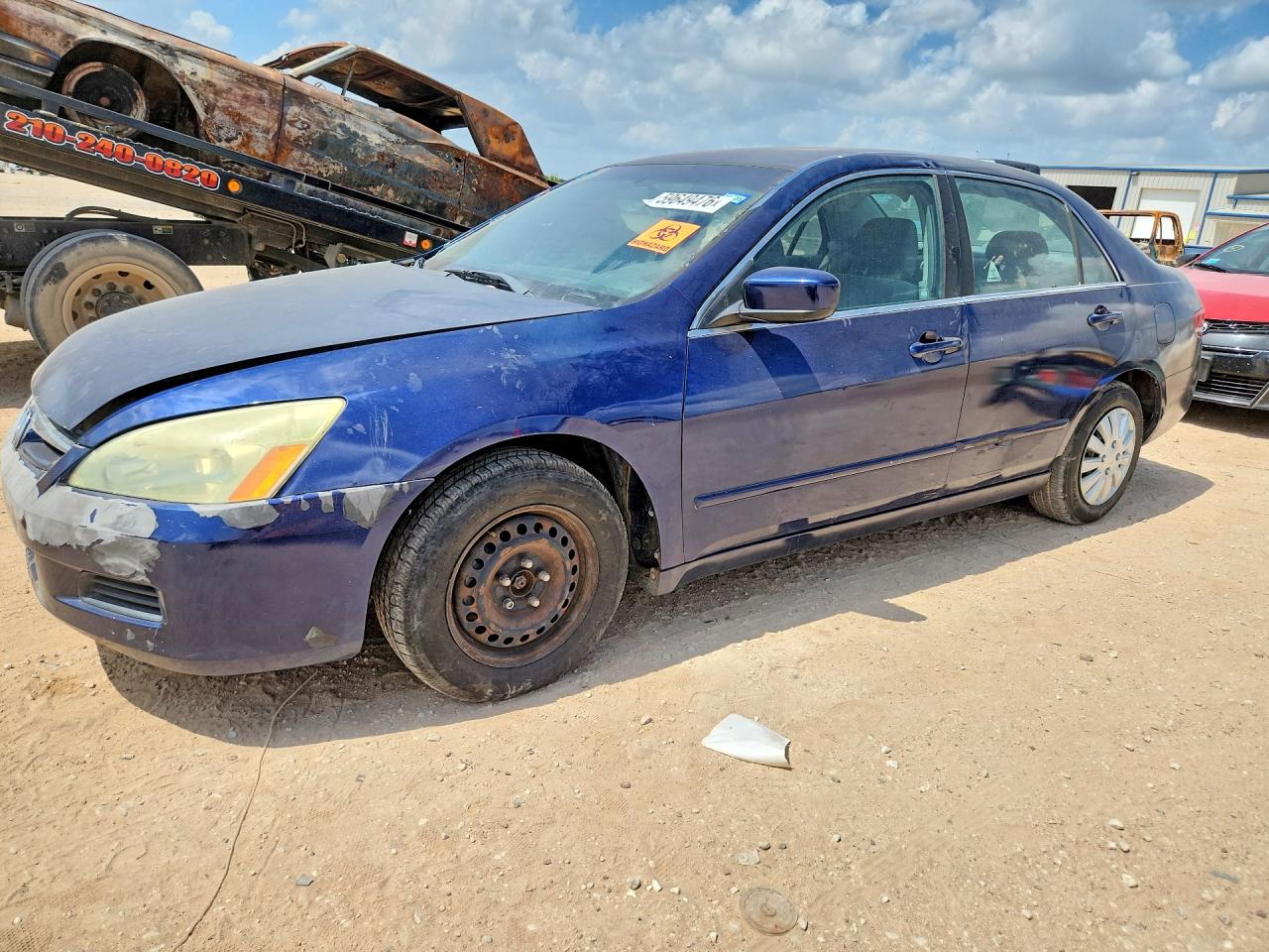 2004 Honda Accord Lx Blue vin: 1HGCM56374A168459