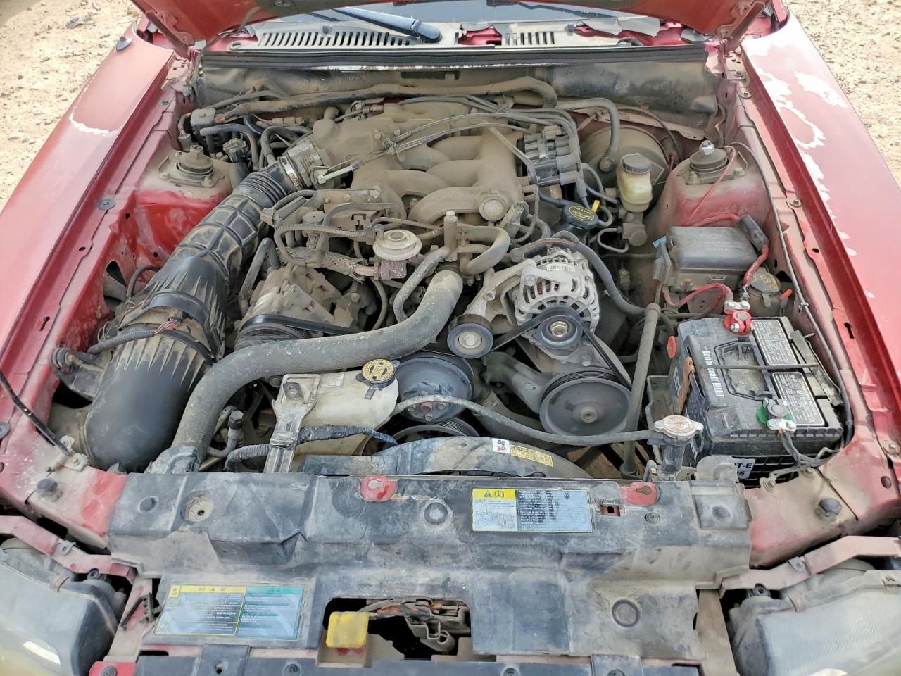 2003 Ford Mustang 2dr Red vin: 1FAFP40453F339019