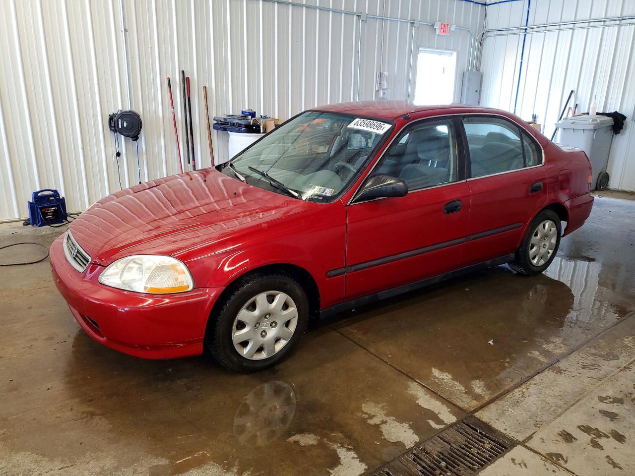 1998 Honda Civic Lx Red vin: 1HGEJ6672WL056332