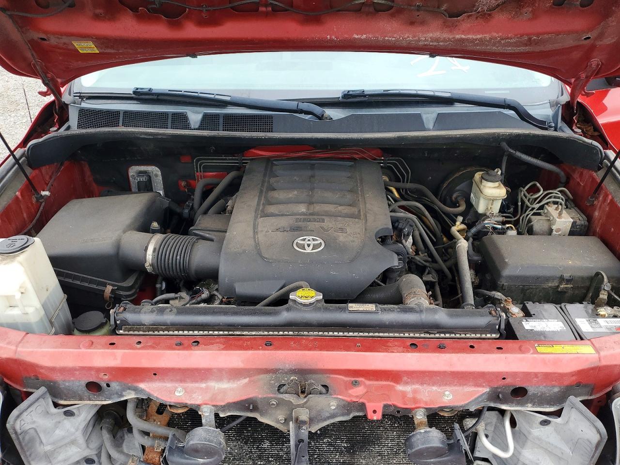 2011 Toyota Tundra Double Cab Sr5 Red vin: 5TFUM5F12BX021199