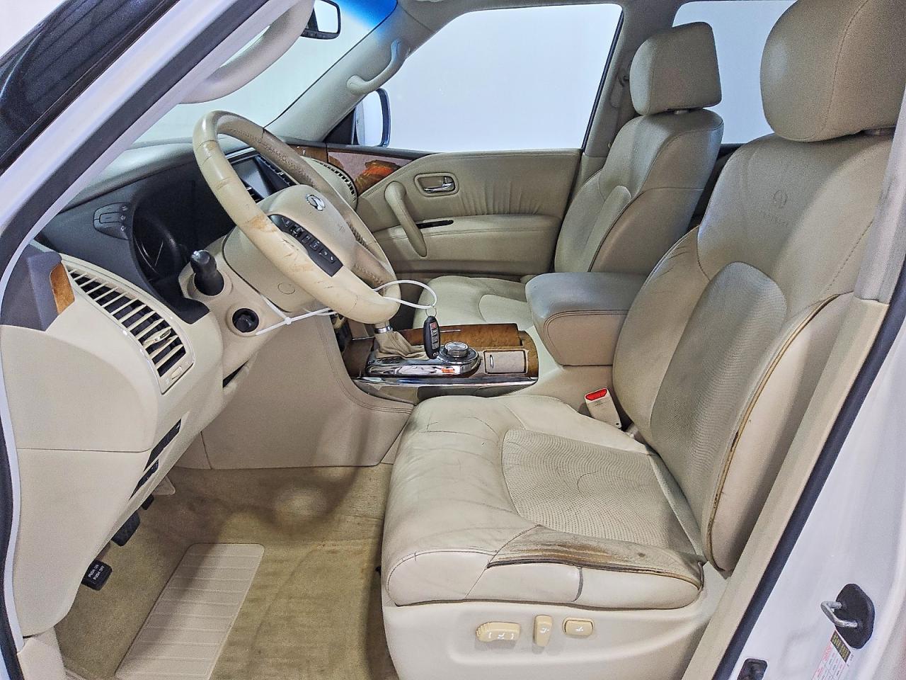 2012 Infiniti Qx56 Base White vin: JN8AZ2NE2C9023374