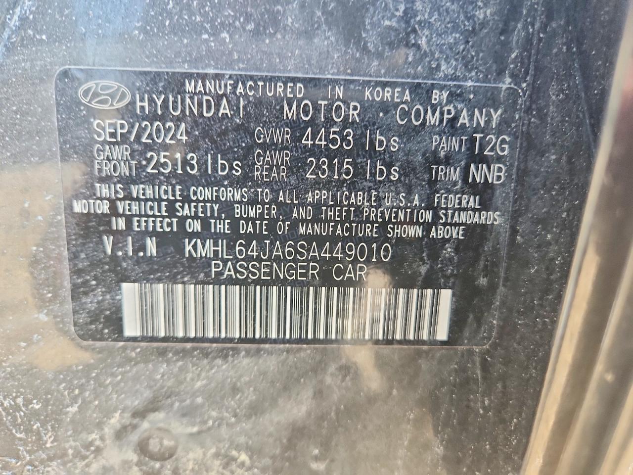 2025 Hyundai Sonata Sel Gray vin: KMHL64JA6SA449010