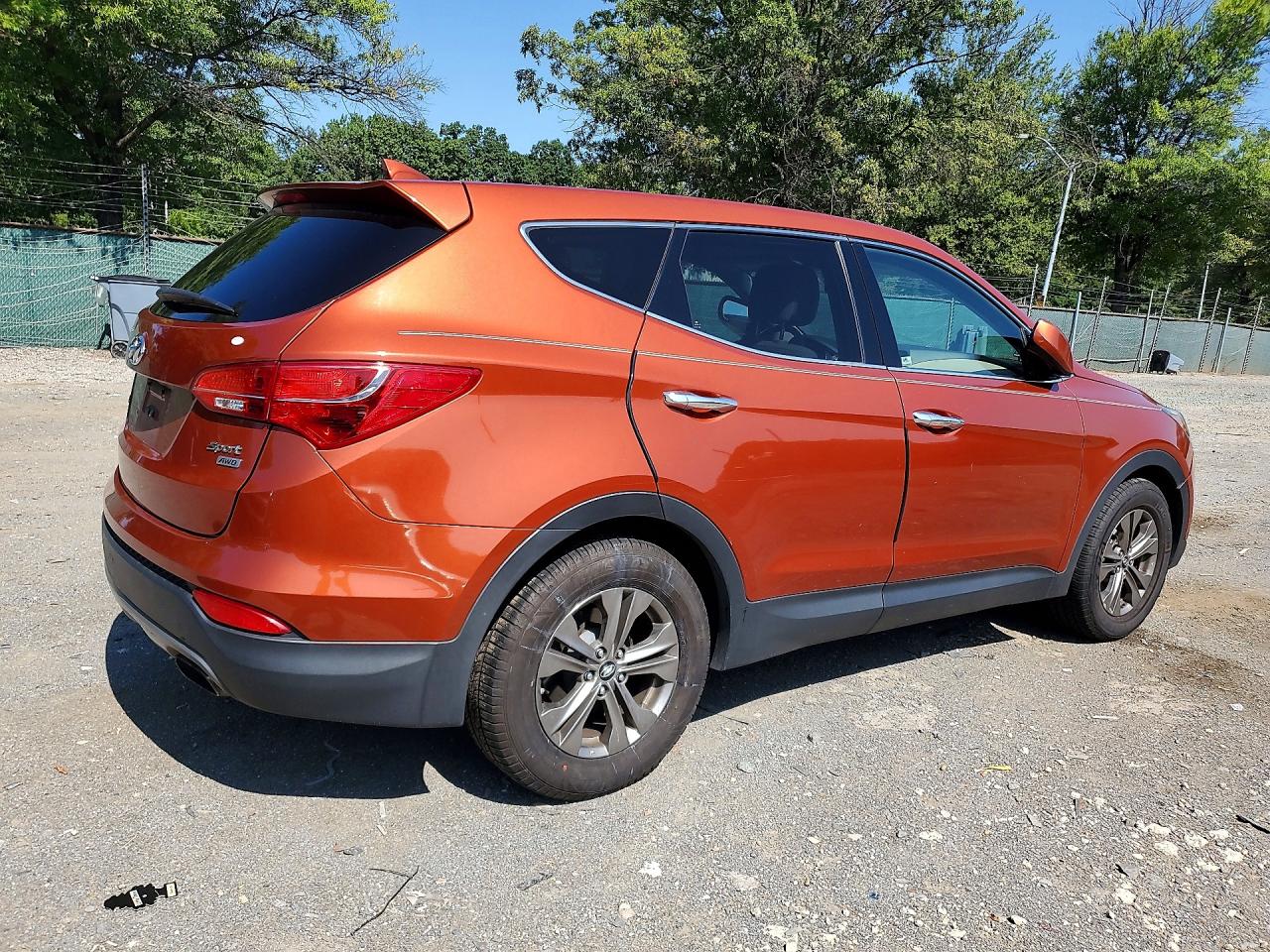 2014 Hyundai Santa Fe Sport 2.4l Orange vin: 5XYZTDLB0EG133796