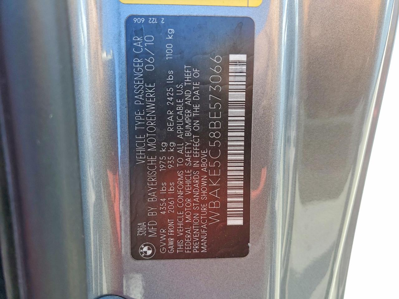2011 Bmw 328 I Sulev Charcoal vin: WBAKE5C58BE573066