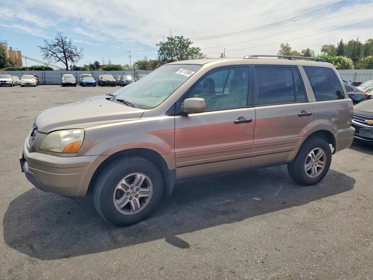 2004 Honda Pilot Ex Brown vin: 2HKYF18464H616678