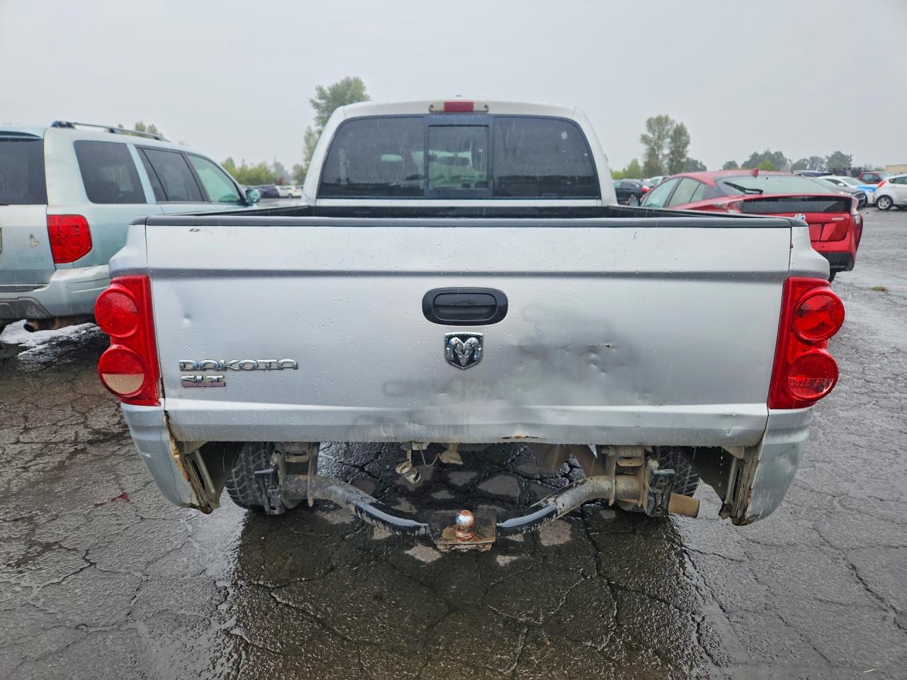 2007 Dodge Dakota Quad Slt Silver vin: 1D7HE48K87S127021