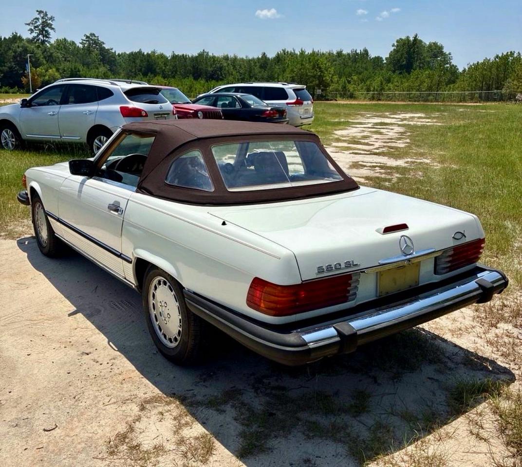 1988 Mercedes-benz 560 Sl White vin: WDBBA48D8JA090576