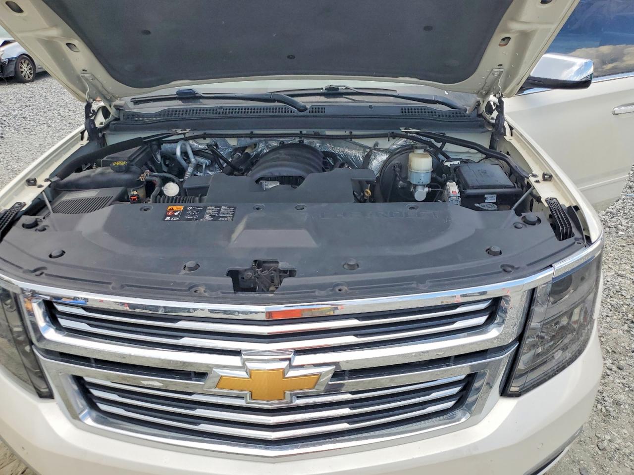 2015 Chevrolet Tahoe K1500 Ltz White vin: 1GNSKCKC9FR281108